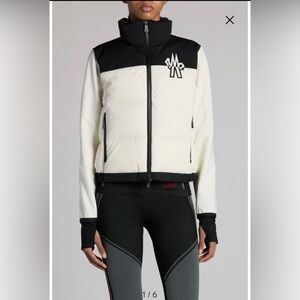 Moncler Grenoble Colorblock Quilted Down &
Fleece Cardigan